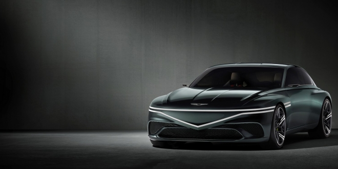 الكشف عن جينيسيس X Speedium كوبيه الكهربائية الاختبارية