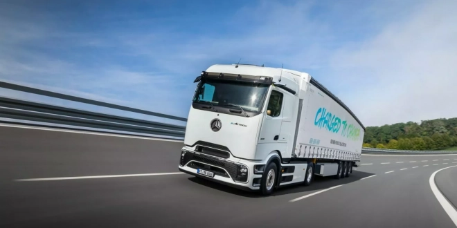 جديدة مرسيدس eActros 600 يمكنها قطع 1,000 كيلومتر في اليوم