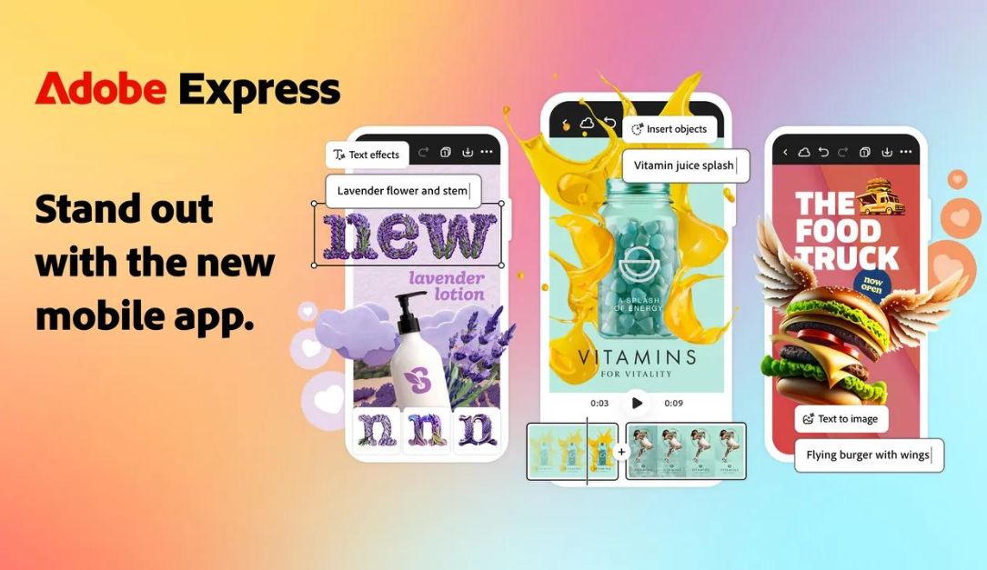أدوبي تطلق تطبيق Adobe Express للهواتف المحمولة